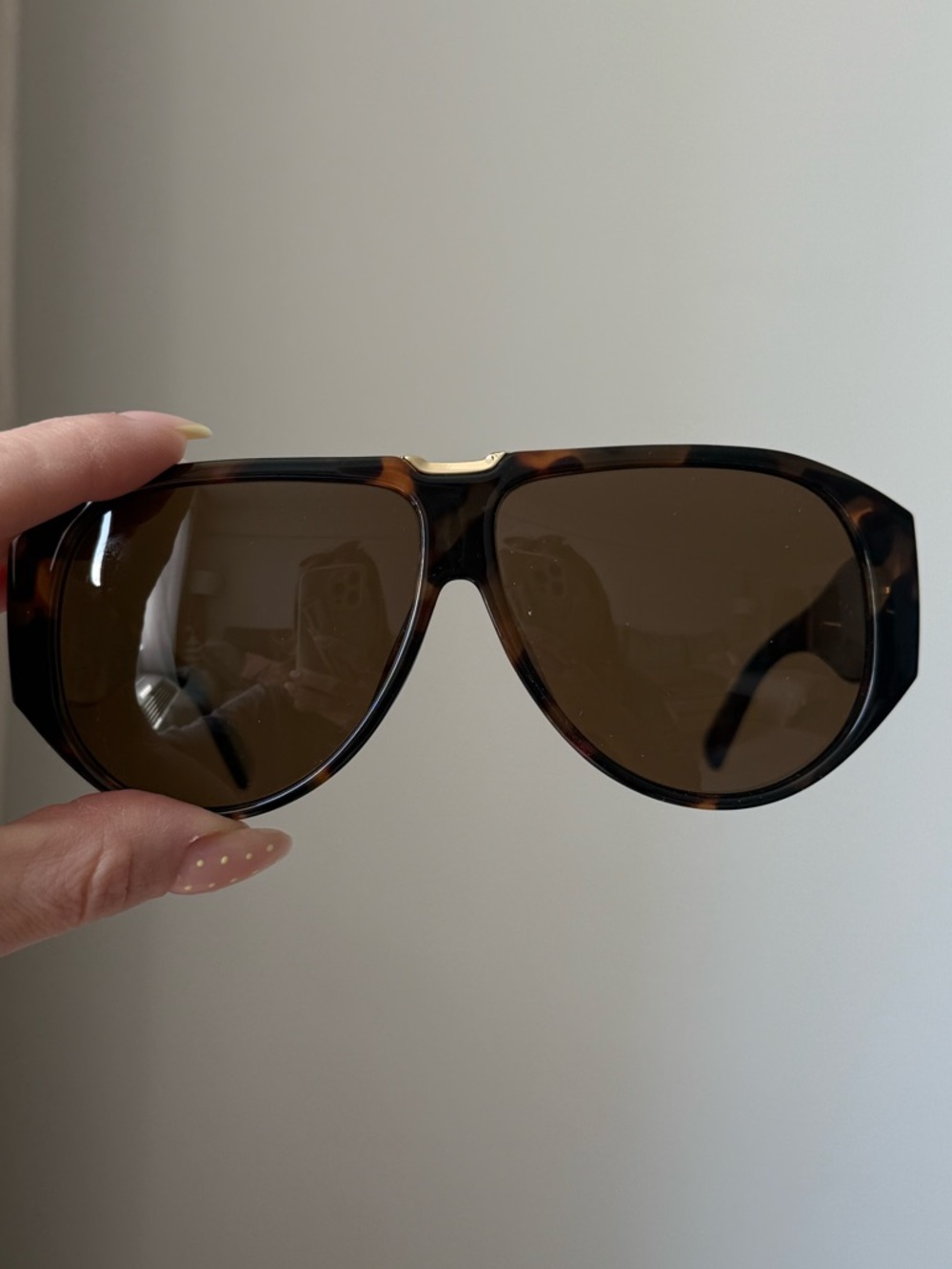 Tortoiseshell Oversized Aviator Sunglasses, SOJOS, Brown Lenses, Trendy - Picture 7 of 9